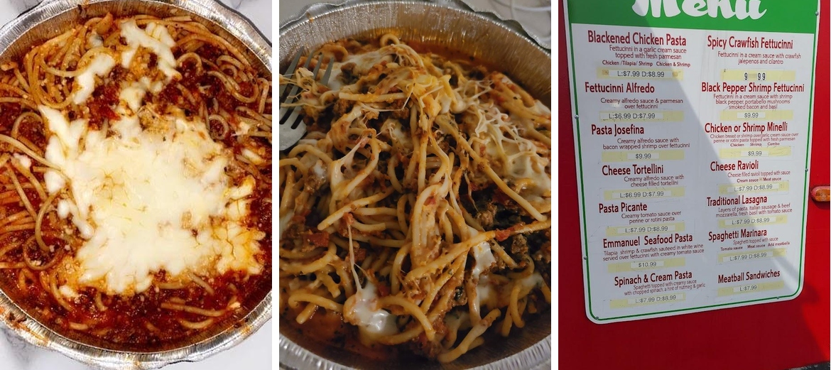 The Pasta House Food Truck Menu